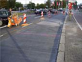 Betonfahrbahn in Haltestellen, Herstellung der Fugen