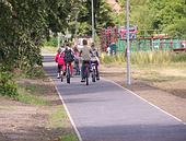 Wasserdurchlässiges Betonpflaster Radweg in Potsdam-Uetz